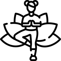 אישה עושה יוגה